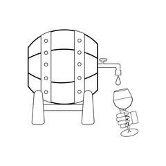 Wine barrel outline