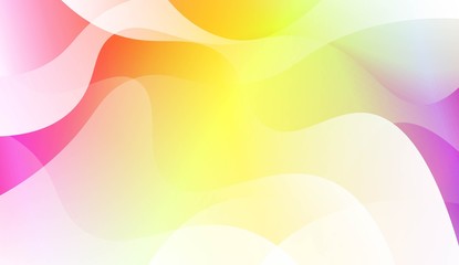 Vibrant And Smooth Gradient Soft Colors Wave Geometric Shape. For Cover Page, Poster, Banner Of Websites. Vector Illustration.