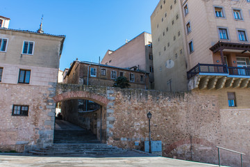 Fototapeta na wymiar old street in the historic center of the city