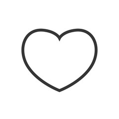 love or heart sign stroke outline icon illustration vector