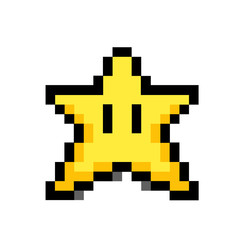 Pixel Star Vector Icon