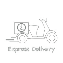 Delivery motorbike. Fast and convenient shipping.