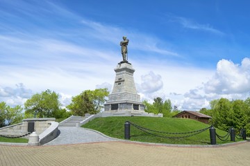 Muravyov-Amursky monument. Khabarovsk, Amur river embankment. Far East, Russia. Nikolay...