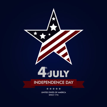 Independence day of the usa 4 th july. Happy independence day.Fourth of July. Independence day. Vector sign.