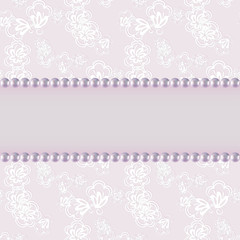 beautiful greeting card with delicate pattern. vector