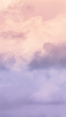 NSTA Story Template Backgrounds. Twilight sky with effect of light pastel colors. Colorful sunset of soft clouds. 9:16 Aspect Ratio