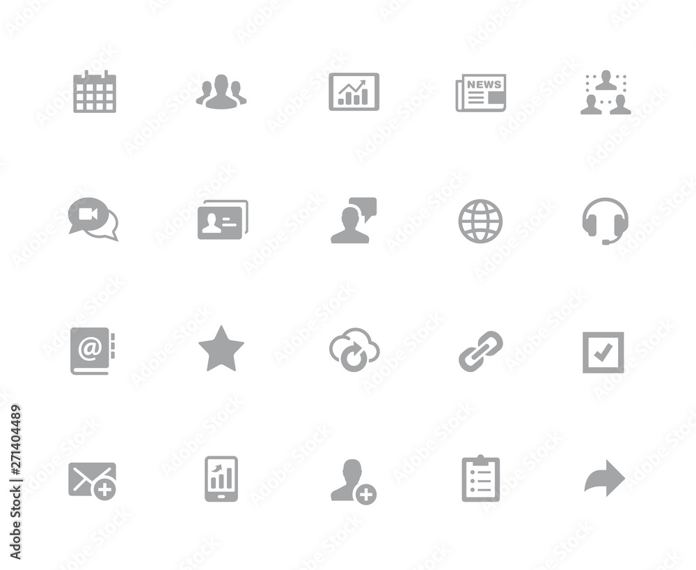 Poster business network icons // 32 pixels icons white series - vector icons designed to work in a 32 pixel