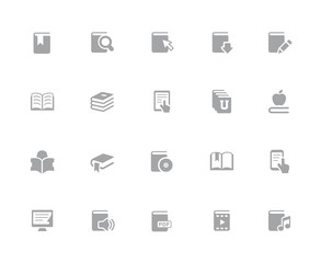 Book Icons // 32 pixels Icons White Series - Vector icons designed to work in a 32 pixel grid.