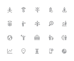 Business Success Icons // 32 pixels Icons White Series - Vector icons designed to work in a 32 pixel grid.