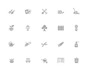 Gardening Icons // 32 pixels Icons White Series - Vector icons designed to work in a 32 pixel grid.