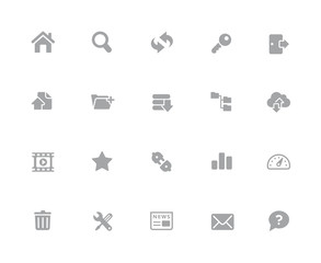 FTP & Hosting Icons // 32 pixels Icons White Series - Vector icons designed to work in a 32 pixel grid.