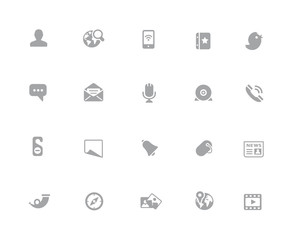 Social Icons // 32 pixels Icons White Series - Vector icons designed to work in a 32 pixel grid.