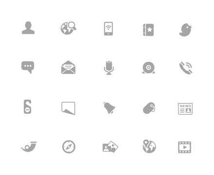 Social Icons // 32 pixels Icons White Series - Vector icons designed to work in a 32 pixel grid.