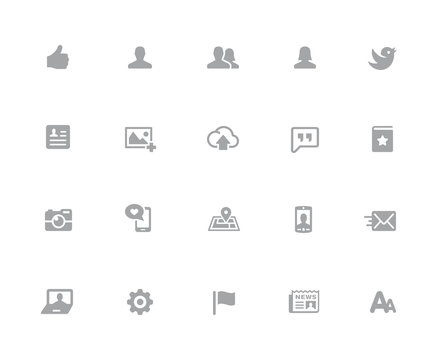 Social Web Icons // 32 pixels Icons White Series - Vector icons designed to work in a 32 pixel grid.