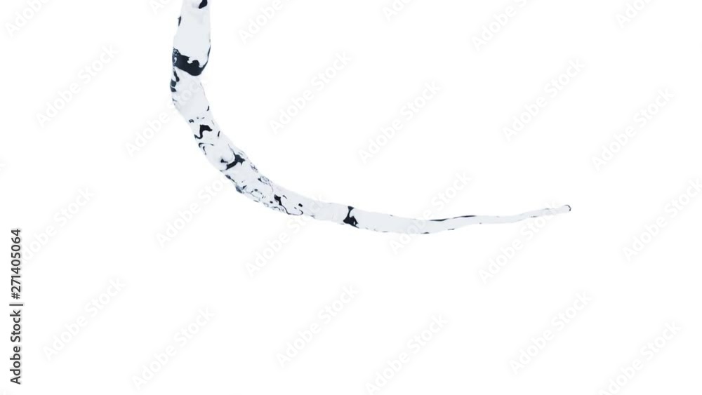 Aufkleber dropping pure and transparent water flow, 3d rendering computer generated background