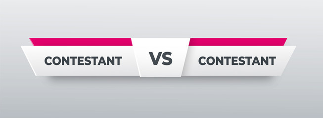 VS Logo. Versus Board of rivals, with space for text. vector illustration. Grey vs banner. football, basketball, soccer screen. vector illustration. yellow. in dark background