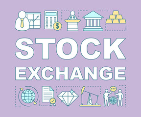 Stock exchange word concepts banner