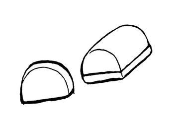 かまぼこ　線画