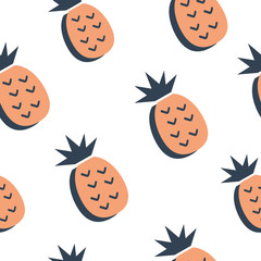 seamless pattern with pineapples