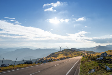 Naklejka premium 四国カルストの風景