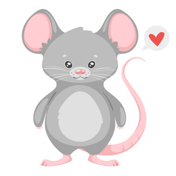 Cute rat cartoon vector character