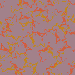 UFO camouflage of various shades of toadstool, mango and chai tea colors