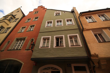 Häuserzeile in der Regensburger Altstadt