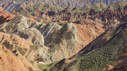 Rock formations in Zhangye, China