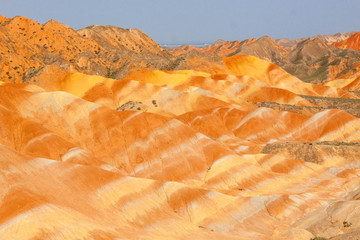 Colored sandstone mountains in China