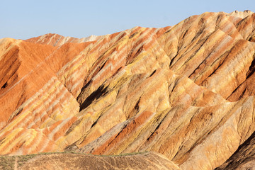 Layered sandstone in beautiful yellow colors
