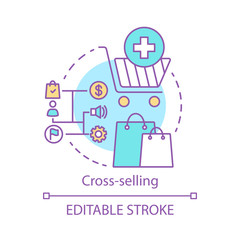 Cross-selling concept icon