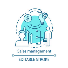 Sales management concept icon