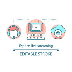 Esports live streaming concept icon