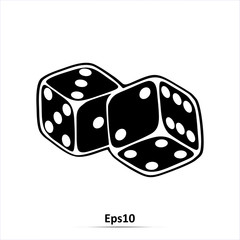 Dice gambling casino. Vector Illustration