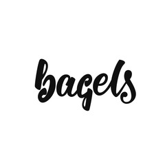 Bagels lettering design. Vector illustration.