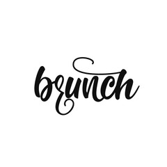 Brunch lettering design. Vector illustration