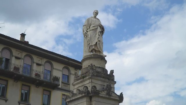 Alessandro Volta Statue in Como town, Italy.