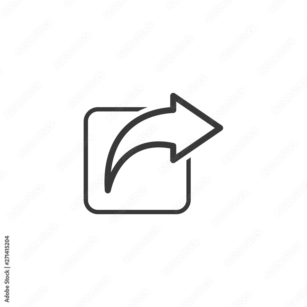 Aufkleber Share icon vector. sharing symbol for web site Computer and mobile vector.