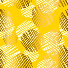 Gordijnen Abstracte zomer gele naadloze patroon. © galyna_p