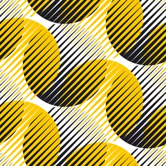Behang concept lijn en cirkel geometrische naadloze patroon. © galyna_p