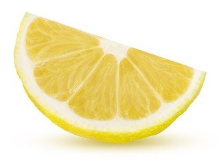 Sliced lemon isolated on white background