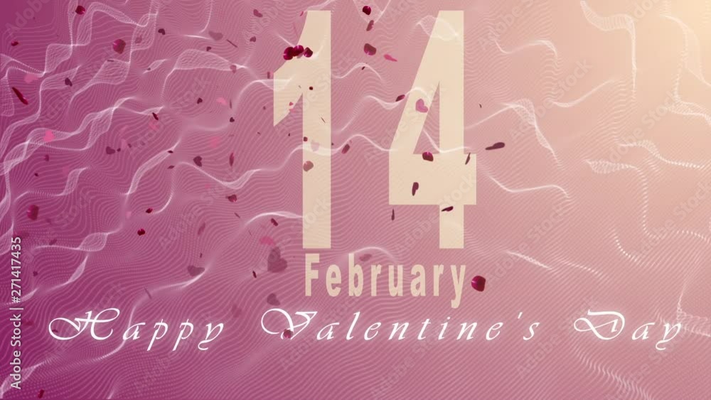 Poster valentine's day pink loopable abstract background. sunlight with rays and glitter lights or bokeh pa