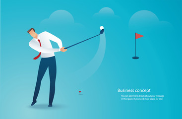 businessman driving golf vector illustration EPS10