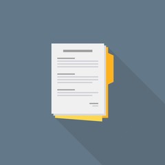 Document, Contract papers, Report, Agreement, Business, illustration, Vector, Flat icon