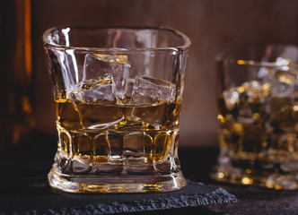 Glass of Whiskey With Ice