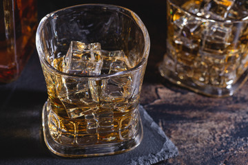 Glass of Whiskey With Ice