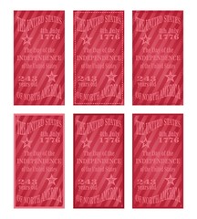 Cards for the Independence Day in red shades 2