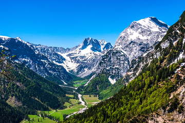 view from feilkopf mountain in austria