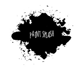 grunge ink stain isolated on white
