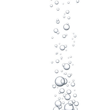 Vector fizzy drink isolated on white background. Air bubbles texture.